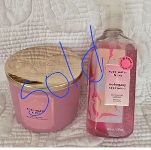 Bath & Body Works Rose Water & Ivy Bath Set